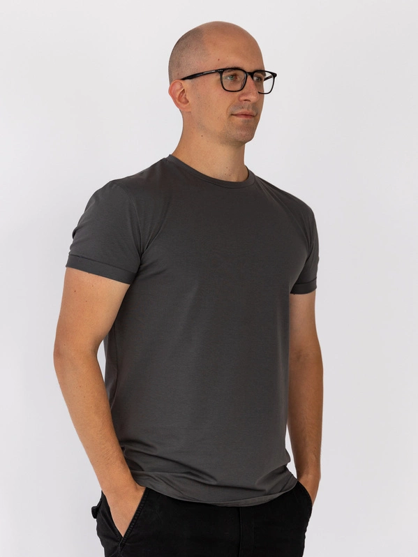 MEN'S SLIM T-SHIRT - STEEL