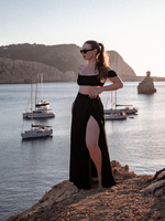 ISLA MAXI SKIRT - BLACK