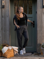 DAMSKIE SPODNIE DRESOWE 2.0 REGULAR - CHARCOAL GRAY