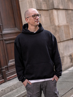 MĘSKA BLUZA Z KAPTUREM - JET BLACK