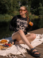BLUZA CREWNECK SUMMER VIBES - JET BLACK